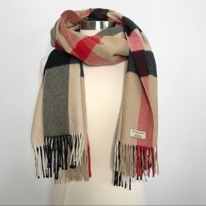 Burberry Nova Check Cashmere Scarf - Large 70"x28" authentic